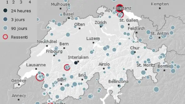 Catastrophe naturelle : Nouveau séisme près du Lac de Constance en Allemagne