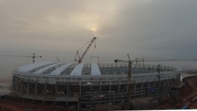 CAN 2019: Les experts de la CAF satisfaits de l’état d’avancement des travaux du stade d&#039;Olembe