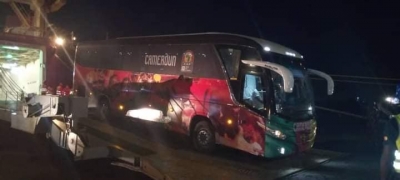 CAN 2021: les bus qui vont accompagner les différentes équipes sont arrivés au Cameroun