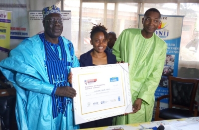 Premier prix, catégorie « Développement Economique » : La jeune camerounaise Juvénile Ngum Ngwa est lauréate