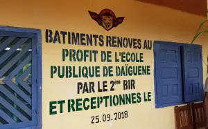 L&#039;école publique de Daïguene, dans la région Est du pays, complètement rénovée