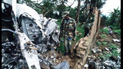 L&#039;attentat contre l&#039;avion du président rwandais Juvénal Habyarimana considéré comme le déclencheur du génocide de 1994 au Rwanda