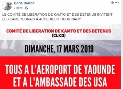 Bien installé dans son confort à l’étranger, Boris Bertolt veut semer les troubles au Cameroun