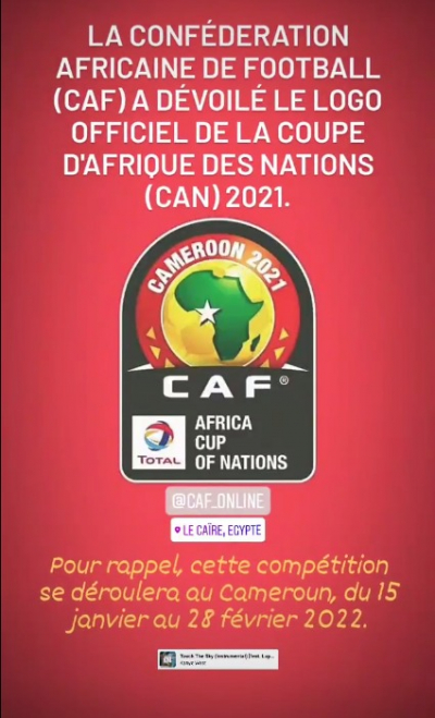 CAN 2021 au Cameroun : La CAF dévoile le logo officiel