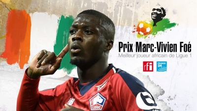 Prix Marc-Vivien Foé 2019 : L’ivoirien Nicolas Pépé élu meilleur footballeur africain du Championnat de France (Ligue 1) 2018-2019