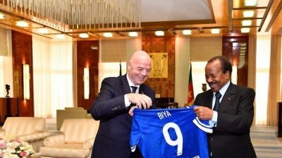 CHAN 2020 : Paul Biya le président de la République reçoit Gianni Infantino le président de la FIFA
