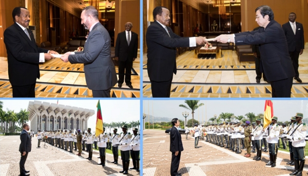 Cameroun: Le Président de la République Paul Biya a reçu 2 nouveaux Diplomates au Palais de l&#039;Unité