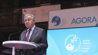 Forum de Paris sur la paix : António Guterres, met en garde contre les « cinq fissures grandissantes » auquel le monde est confronté