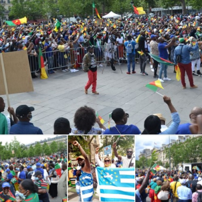 Des camerounais de la diaspora hostiles au régime Biya ont manifesté samedi à Paris