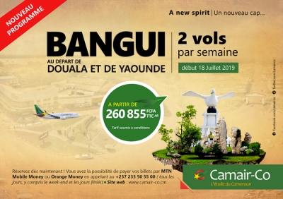 Transport aérien : Camair-co relance la desserte de Bangui