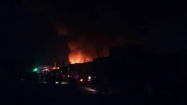 Incendie au Marché d’Ekounou à Yaoundé